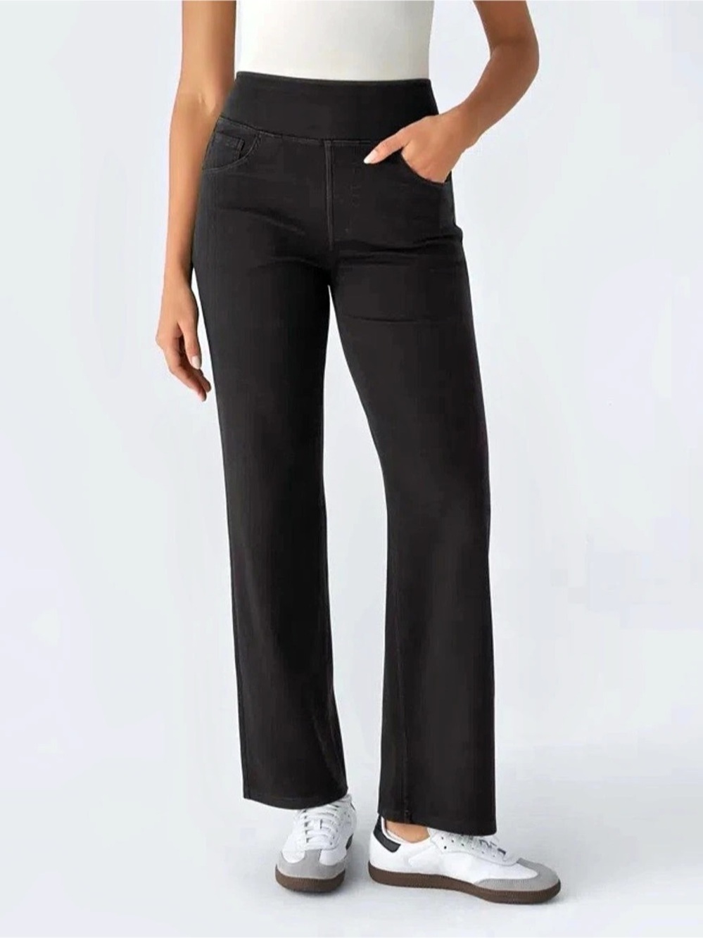 Halara Wide Leg Pants in Black Size Small Like New